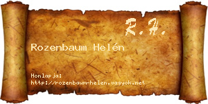 Rozenbaum Helén névjegykártya